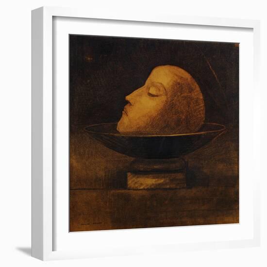 Head of a Martyr in a Bowl-Odilon Redon-Framed Giclee Print