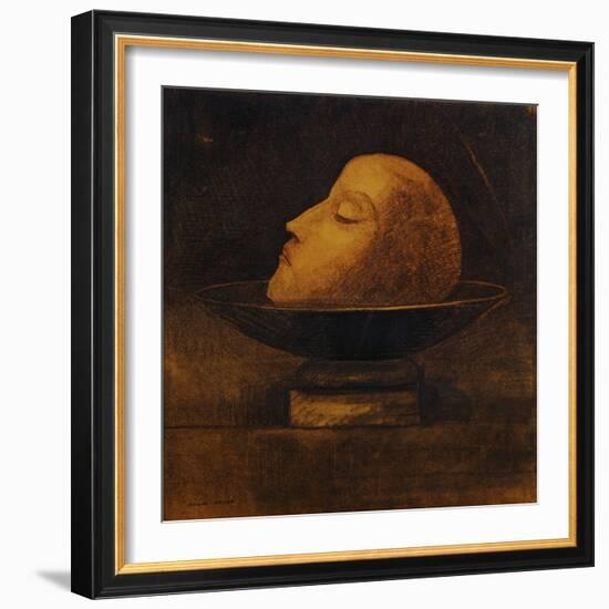 Head of a Martyr in a Bowl-Odilon Redon-Framed Giclee Print