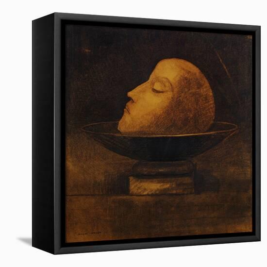 Head of a Martyr in a Bowl-Odilon Redon-Framed Premier Image Canvas