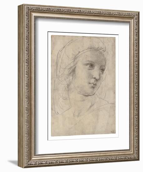 Head of a Muse-Raphael-Framed Giclee Print