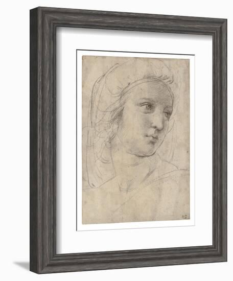 Head of a Muse-Raphael-Framed Giclee Print