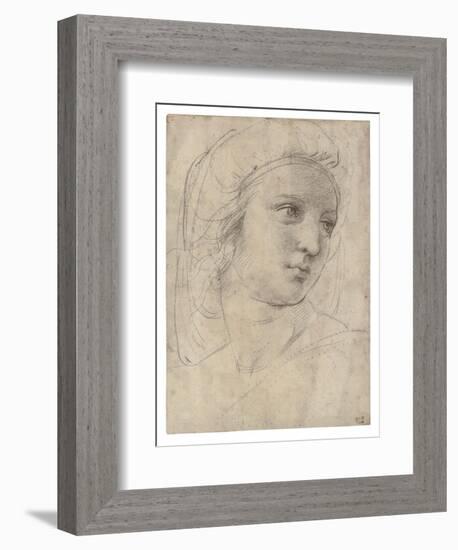 Head of a Muse-Raphael-Framed Giclee Print