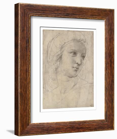 Head of a Muse-Raphael-Framed Giclee Print