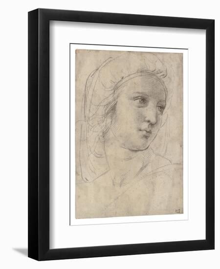 Head of a Muse-Raphael-Framed Giclee Print