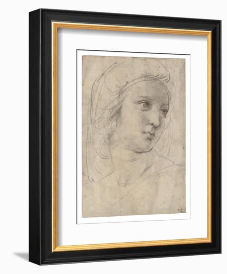 Head of a Muse-Raphael-Framed Giclee Print