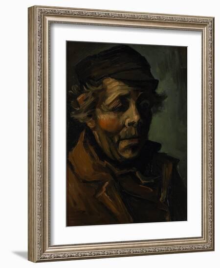 Head of a Peasant, 1884-Vincent van Gogh-Framed Giclee Print