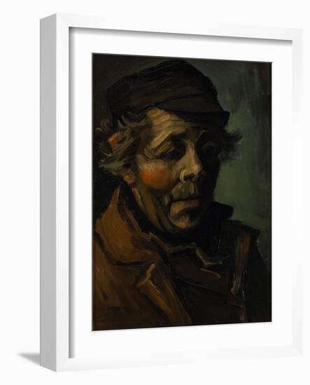 Head of a Peasant, 1884-Vincent van Gogh-Framed Giclee Print