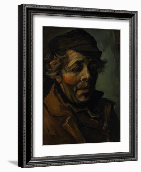 Head of a Peasant, 1884-Vincent van Gogh-Framed Giclee Print