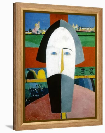 Head of a Peasant, 1928-1932-Kazimir Malevich-Framed Premier Image Canvas