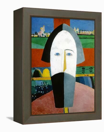 Head of a Peasant, 1928-1932-Kazimir Malevich-Framed Premier Image Canvas