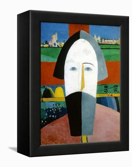 Head of a Peasant, 1928-1932-Kazimir Malevich-Framed Premier Image Canvas