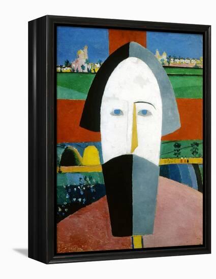 Head of a Peasant, 1928-1932-Kazimir Malevich-Framed Premier Image Canvas