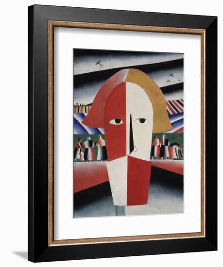 Head of a Peasant, c.1930-Kasimir Malevich-Framed Giclee Print