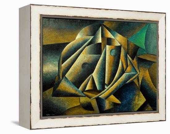 Head of a Peasant Girl, 1912-13 (Oil on Canvas)-Kazimir Severinovich Malevich-Framed Premier Image Canvas