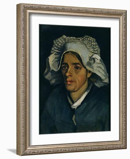 Head of a Peasant Woman, 1885-Vincent van Gogh-Framed Giclee Print