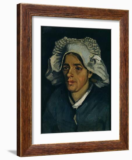 Head of a Peasant Woman, 1885-Vincent van Gogh-Framed Giclee Print