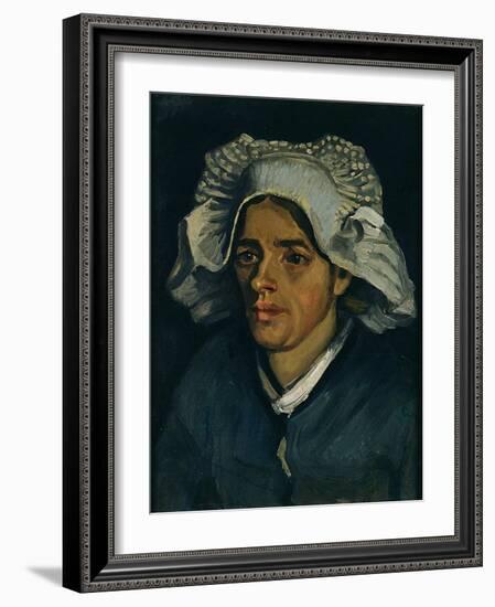 Head of a Peasant Woman, 1885-Vincent van Gogh-Framed Giclee Print