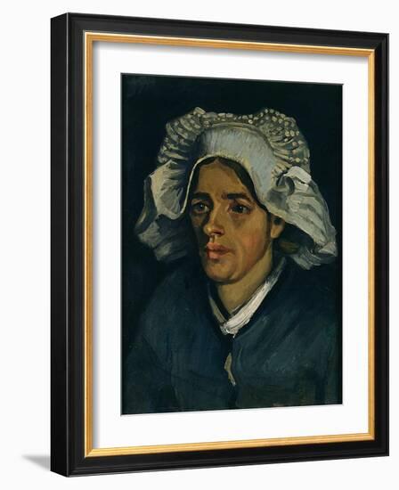 Head of a Peasant Woman, 1885-Vincent van Gogh-Framed Giclee Print