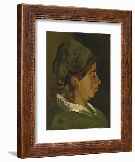 Head of a Peasant Woman: Right Profile, 1884-Vincent van Gogh-Framed Giclee Print