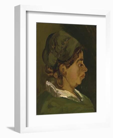 Head of a Peasant Woman: Right Profile, 1884-Vincent van Gogh-Framed Giclee Print