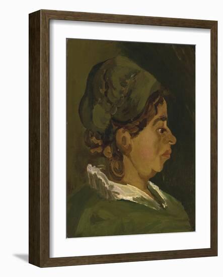 Head of a Peasant Woman: Right Profile, 1884-Vincent van Gogh-Framed Giclee Print