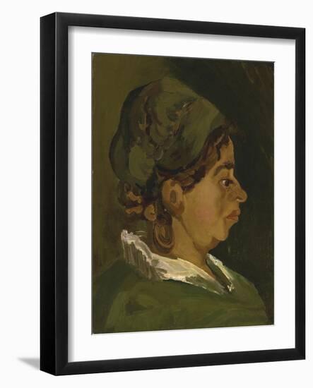 Head of a Peasant Woman: Right Profile, 1884-Vincent van Gogh-Framed Giclee Print