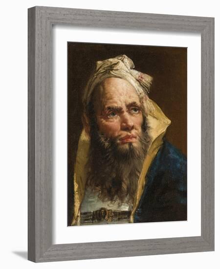 Head of a Philosopher, C.1750-55-Giovanni Battista Tiepolo-Framed Giclee Print