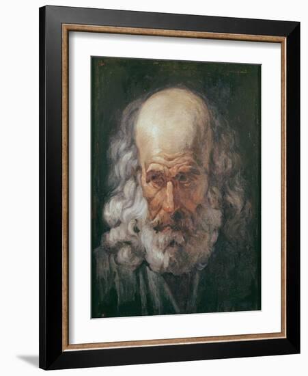 Head of a Philosopher, C.1810 (Oil on Canvas)-Francisco Jose de Goya y Lucientes-Framed Giclee Print