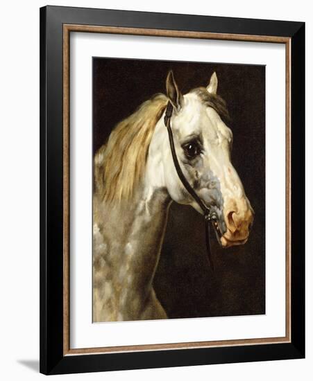 Head of a Piebald Horse-Théodore Géricault-Framed Giclee Print