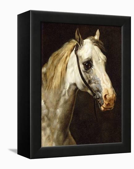 Head of a Piebald Horse-Théodore Géricault-Framed Premier Image Canvas