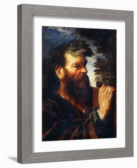 Head of a Sage-Pier Francesco Mola-Framed Giclee Print