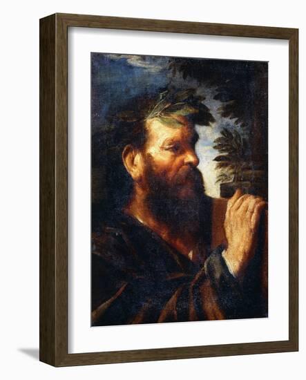 Head of a Sage-Pier Francesco Mola-Framed Giclee Print