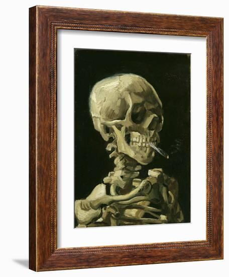 Head of a Skeleton with a Burning Cigarette, 1886-Vincent van Gogh-Framed Giclee Print