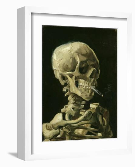 Head of a Skeleton with a Burning Cigarette, 1886-Vincent van Gogh-Framed Giclee Print