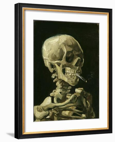 Head of a Skeleton with a Burning Cigarette, 1886-Vincent van Gogh-Framed Giclee Print