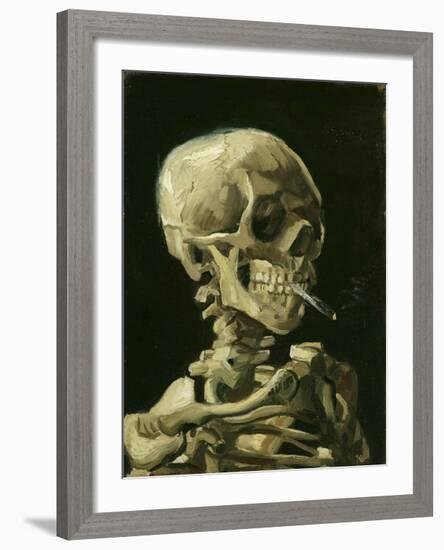 Head of a Skeleton with a Burning Cigarette, 1886-Vincent van Gogh-Framed Giclee Print