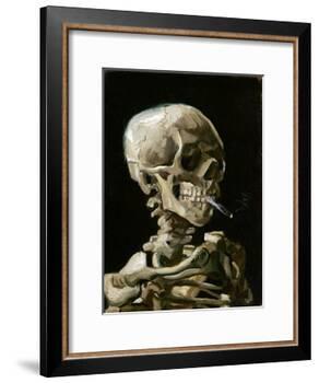 Head of a Skeleton with a Burning Cigarette-Vincent van Gogh-Framed Giclee Print