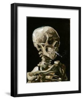 Head of a Skeleton with a Burning Cigarette-Vincent van Gogh-Framed Giclee Print