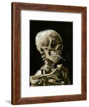 Head of a Skeleton with a Burning Cigarette-Vincent van Gogh-Framed Giclee Print