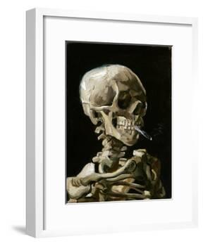 Head of a Skeleton with a Burning Cigarette-Vincent van Gogh-Framed Giclee Print