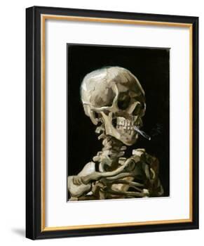 Head of a Skeleton with a Burning Cigarette-Vincent van Gogh-Framed Giclee Print