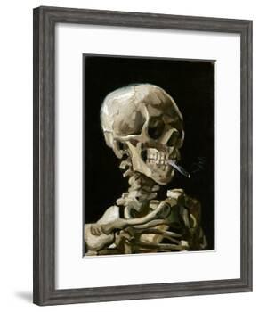 Head of a Skeleton with a Burning Cigarette-Vincent van Gogh-Framed Giclee Print