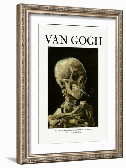 Head of a Skeleton with a Burning Cigarette-Vincent van Gogh-Framed Giclee Print