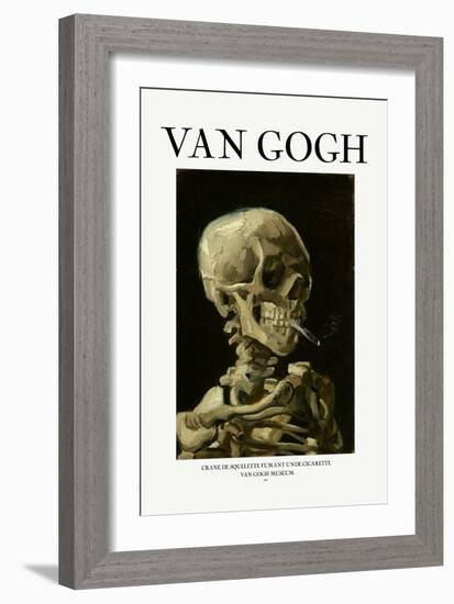 Head of a Skeleton with a Burning Cigarette-Vincent van Gogh-Framed Giclee Print