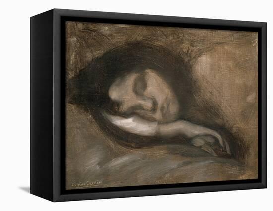 Head of a Sleeping Woman, 19th or Early 20th Century-Eugene Carriere-Framed Premier Image Canvas