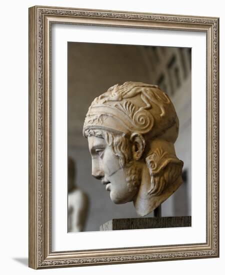 Head of a Statue of Ares. Roman Sculpture after Original of About 430 BC. Glytothek. Munich-null-Framed Giclee Print