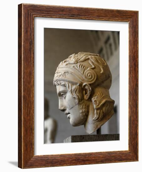 Head of a Statue of Ares. Roman Sculpture after Original of About 430 BC. Glytothek. Munich-null-Framed Giclee Print