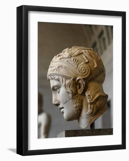 Head of a Statue of Ares. Roman Sculpture after Original of About 430 BC. Glytothek. Munich-null-Framed Giclee Print
