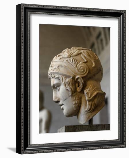 Head of a Statue of Ares. Roman Sculpture after Original of About 430 BC. Glytothek. Munich-null-Framed Giclee Print