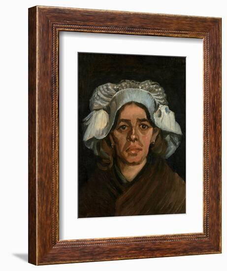 Head of a Woman, 1885-Vincent van Gogh-Framed Giclee Print